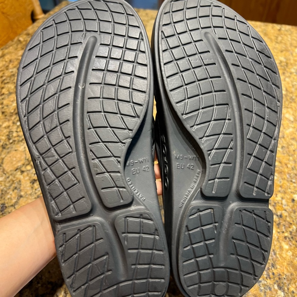 OOFOS Gray Slide Sandals - Picture 5 of 14